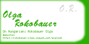 olga rokobauer business card